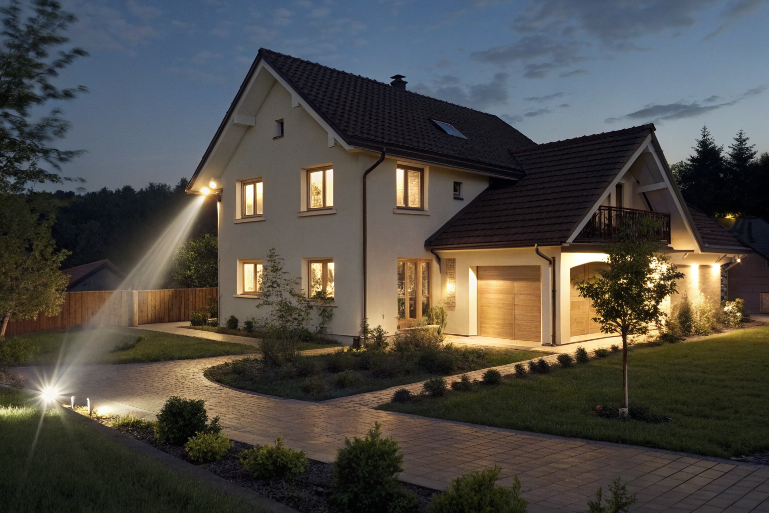 Indoor and outdoor septic alarm placement in a house.