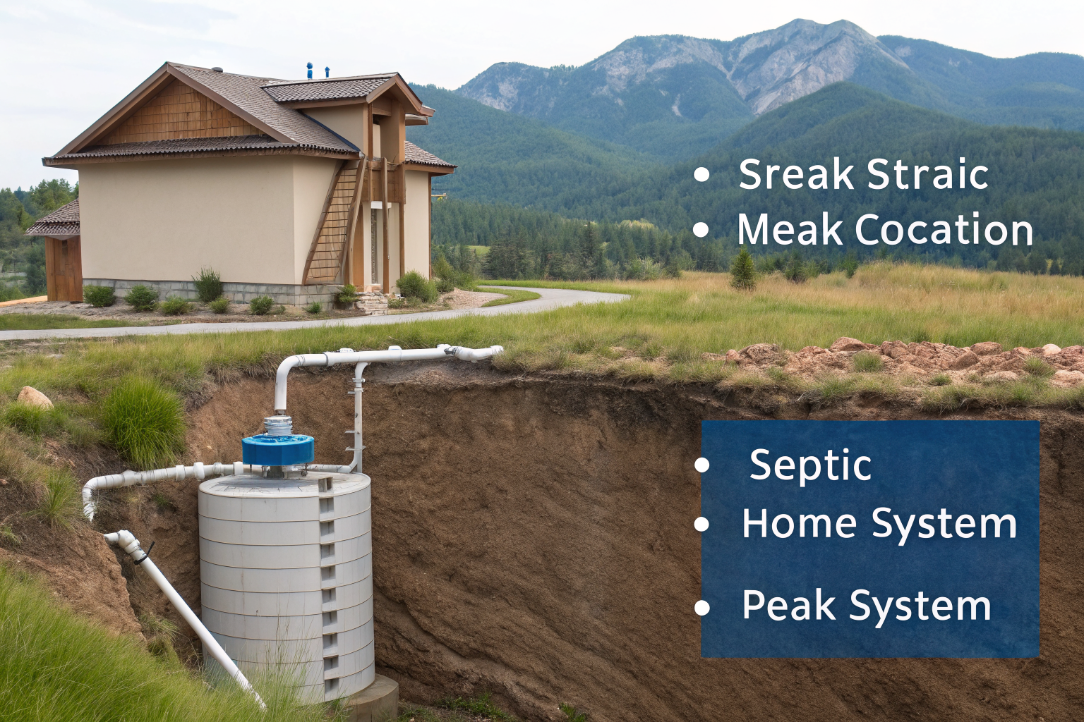 Illustration of peak water usage and septic system stress.