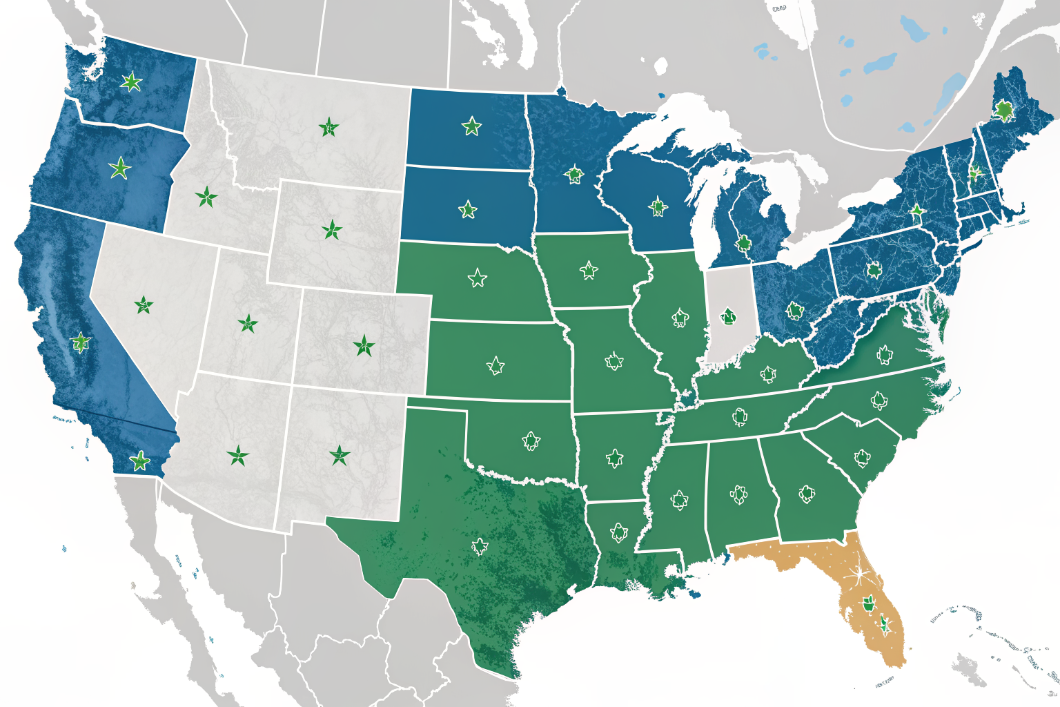 Map showing varying septic inspection costs across U.S. regions.