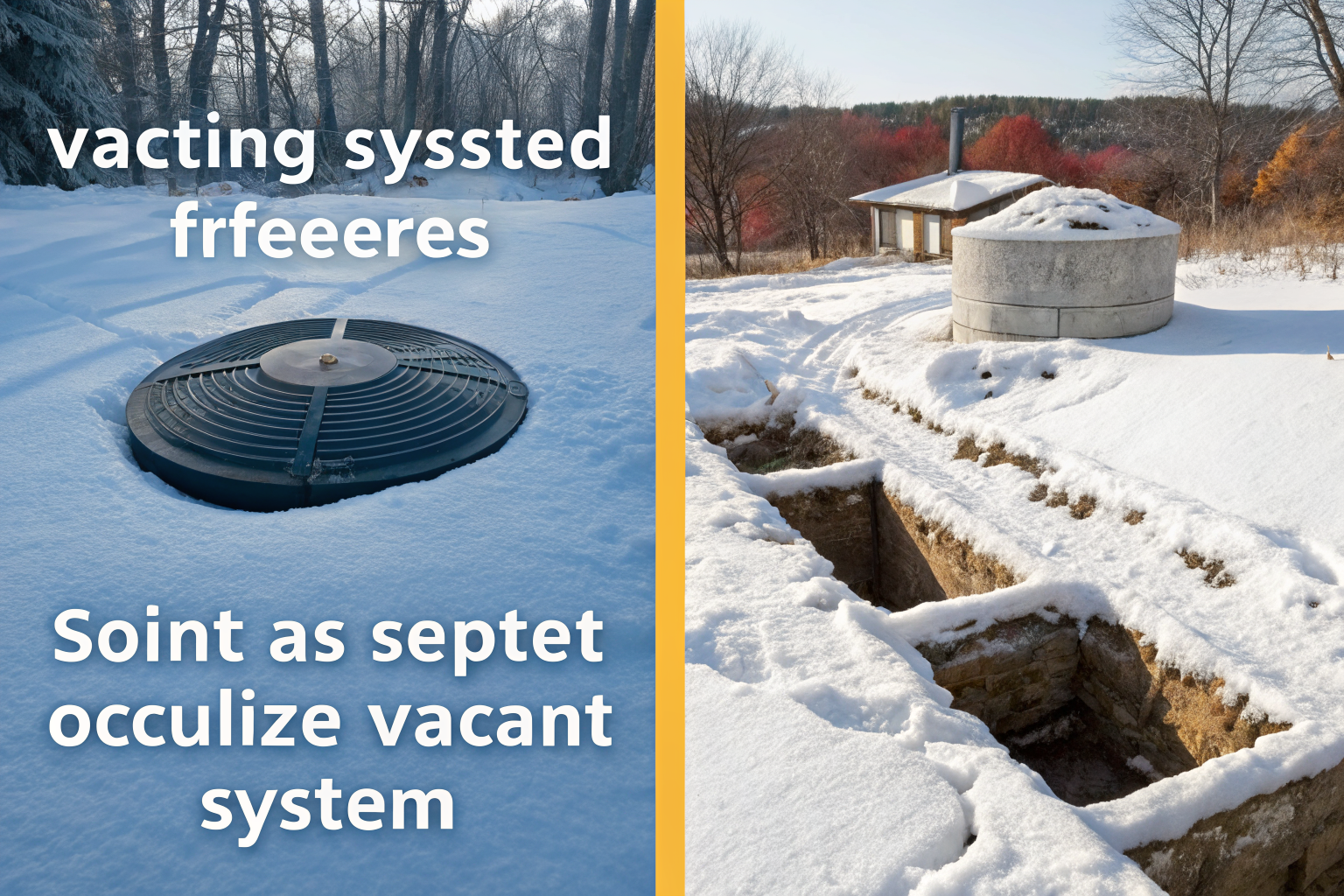 Comparison of vacant and occupied septic systems with freezing focus.